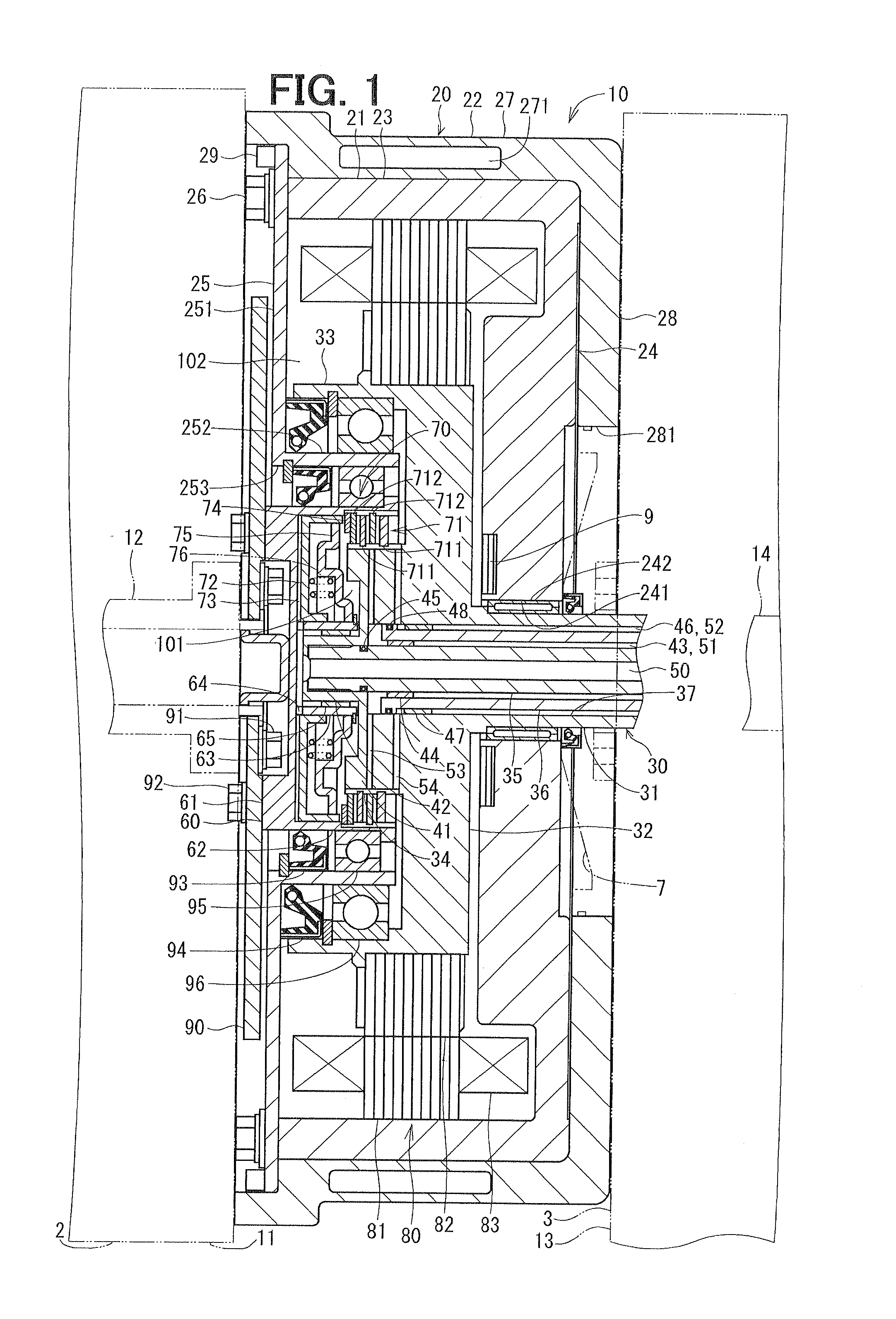 Power transmitting device