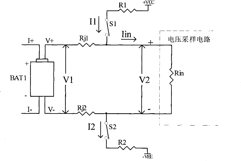 Method for detecting poor contact of battery voltage testing terminals