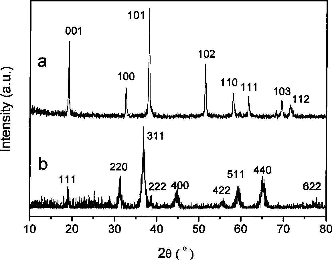 Method for preparing laminated Co(OH)2 or Co3O4 nano-rod by hydro-thermal method