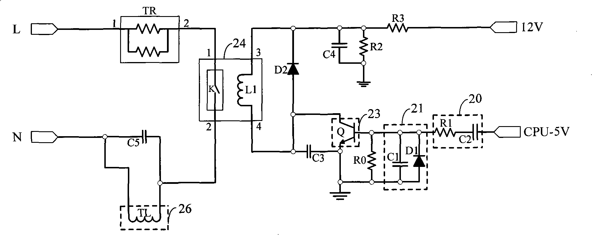 Degaussing circuit and television