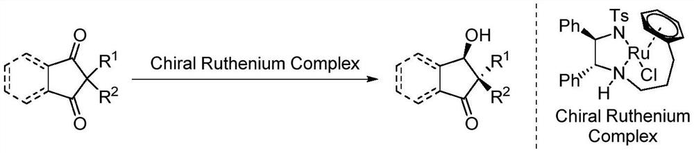 Method for synthesizing cis-beta-hydroxy ketone through ruthenium catalytic transfer hydrogenation desymmetry