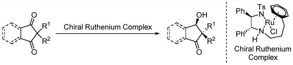 Method for synthesizing cis-beta-hydroxy ketone through ruthenium catalytic transfer hydrogenation desymmetry