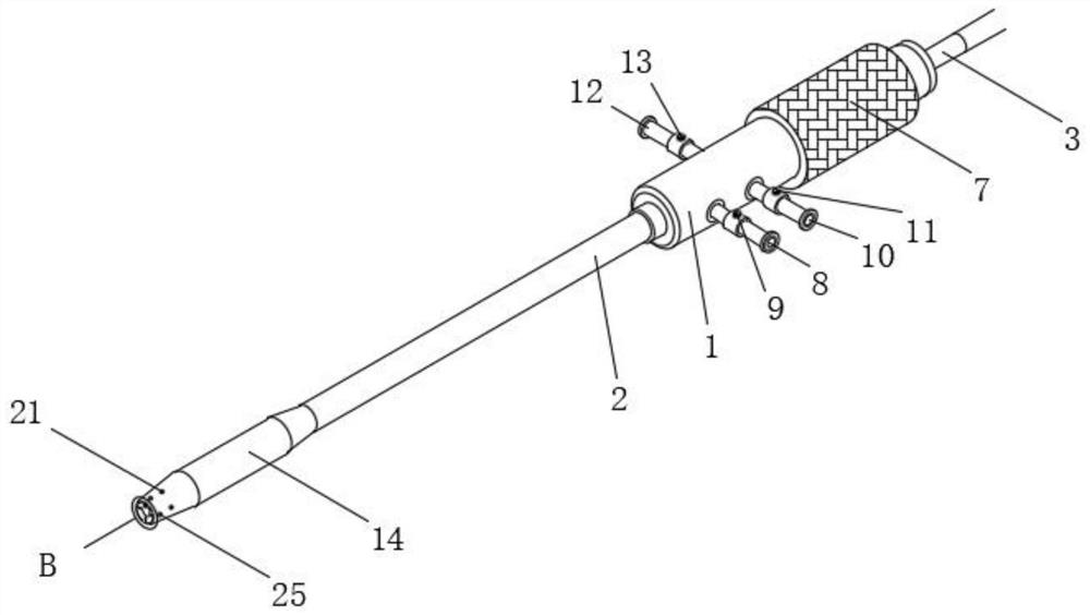 Laparoscope assembly with endoscope heating function and capable of absorbing smoke