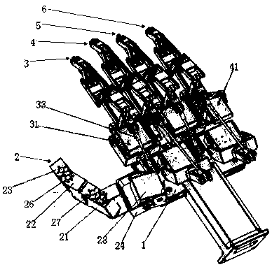 A bionic mechanical hand based on mesh linkage structure