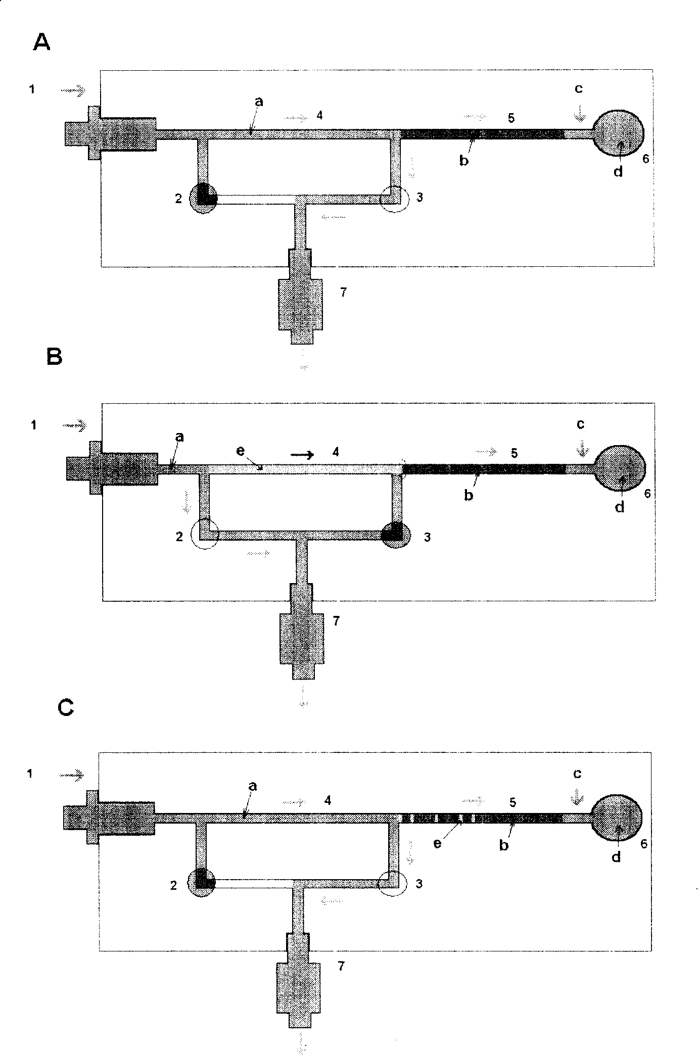 Large volume sample injection method and special chip in micro-current-control chip