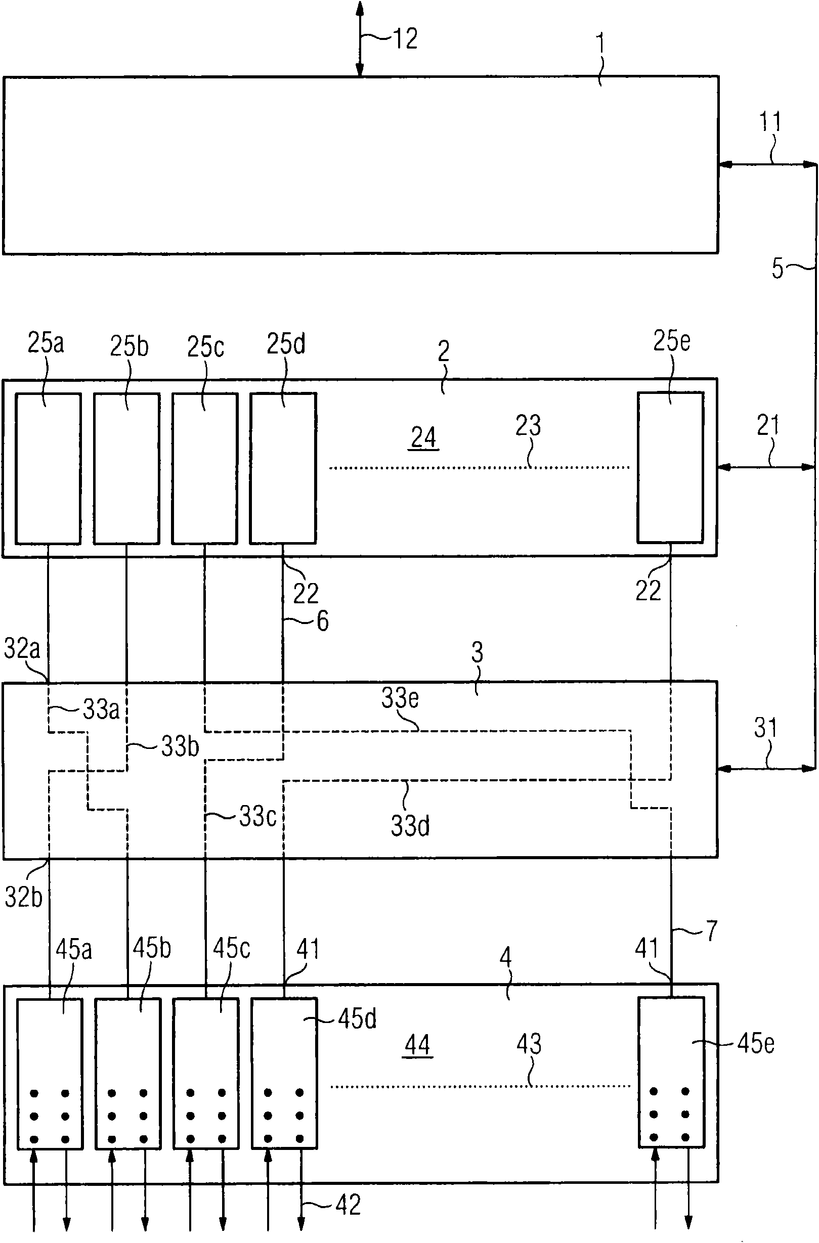 Automation system having a programmable matrix module