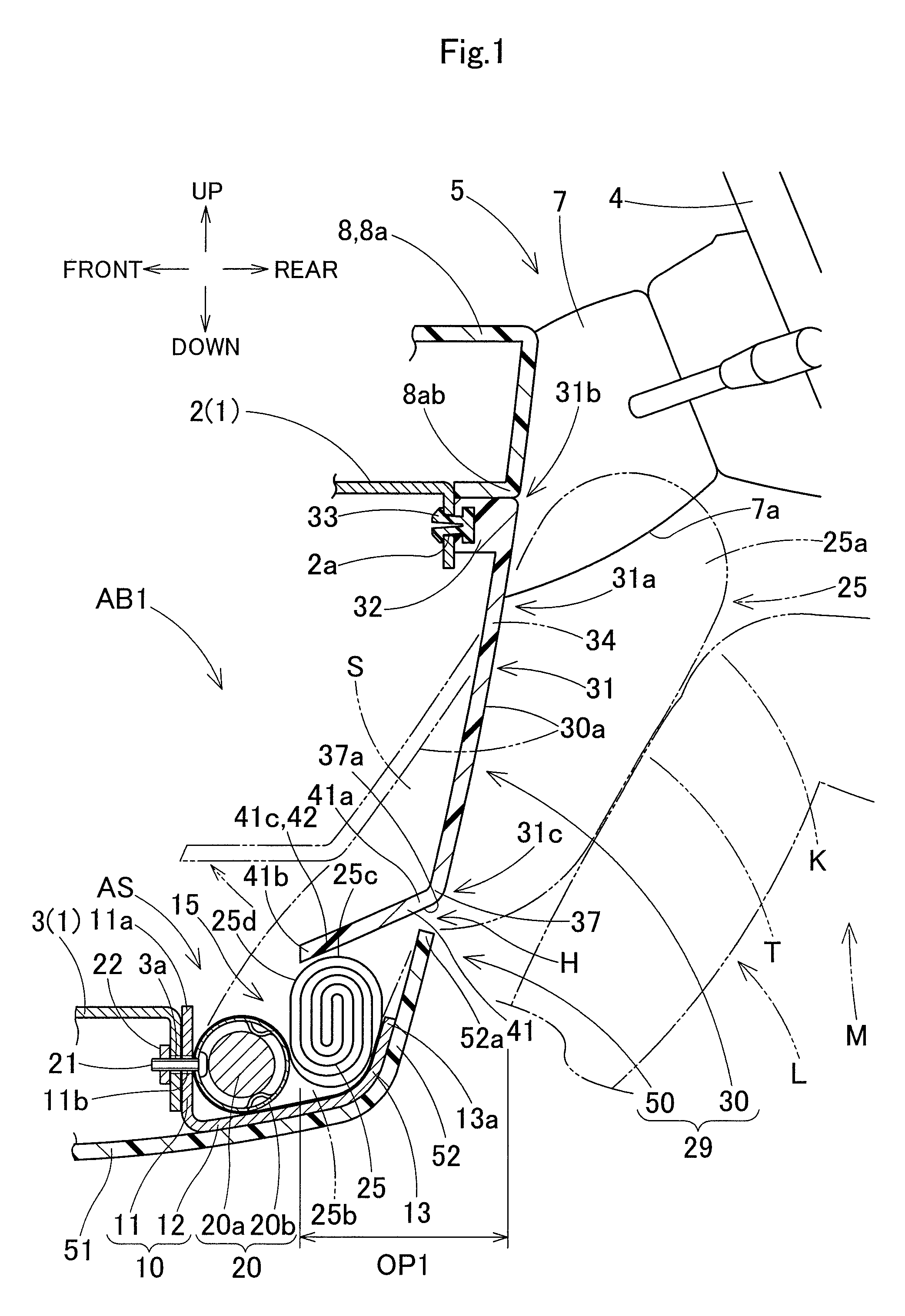 Knee protection airbag apparatus