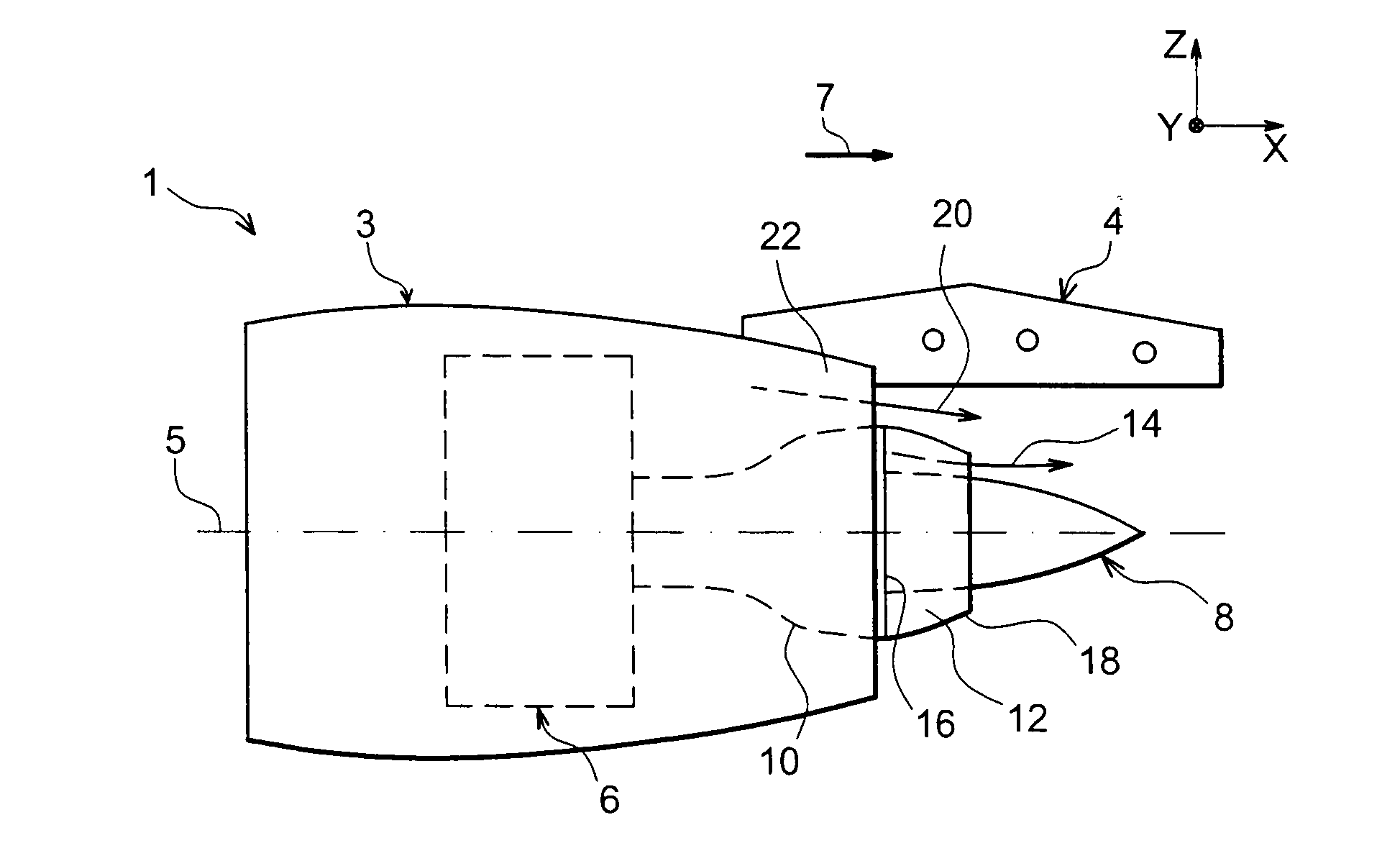 Gas ejection cone for an aircraft turbojet equipped with a device for generating turbulence in a primary flow limiting jet noise