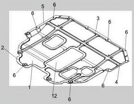 Engine bottom protecting plate and molding process thereof