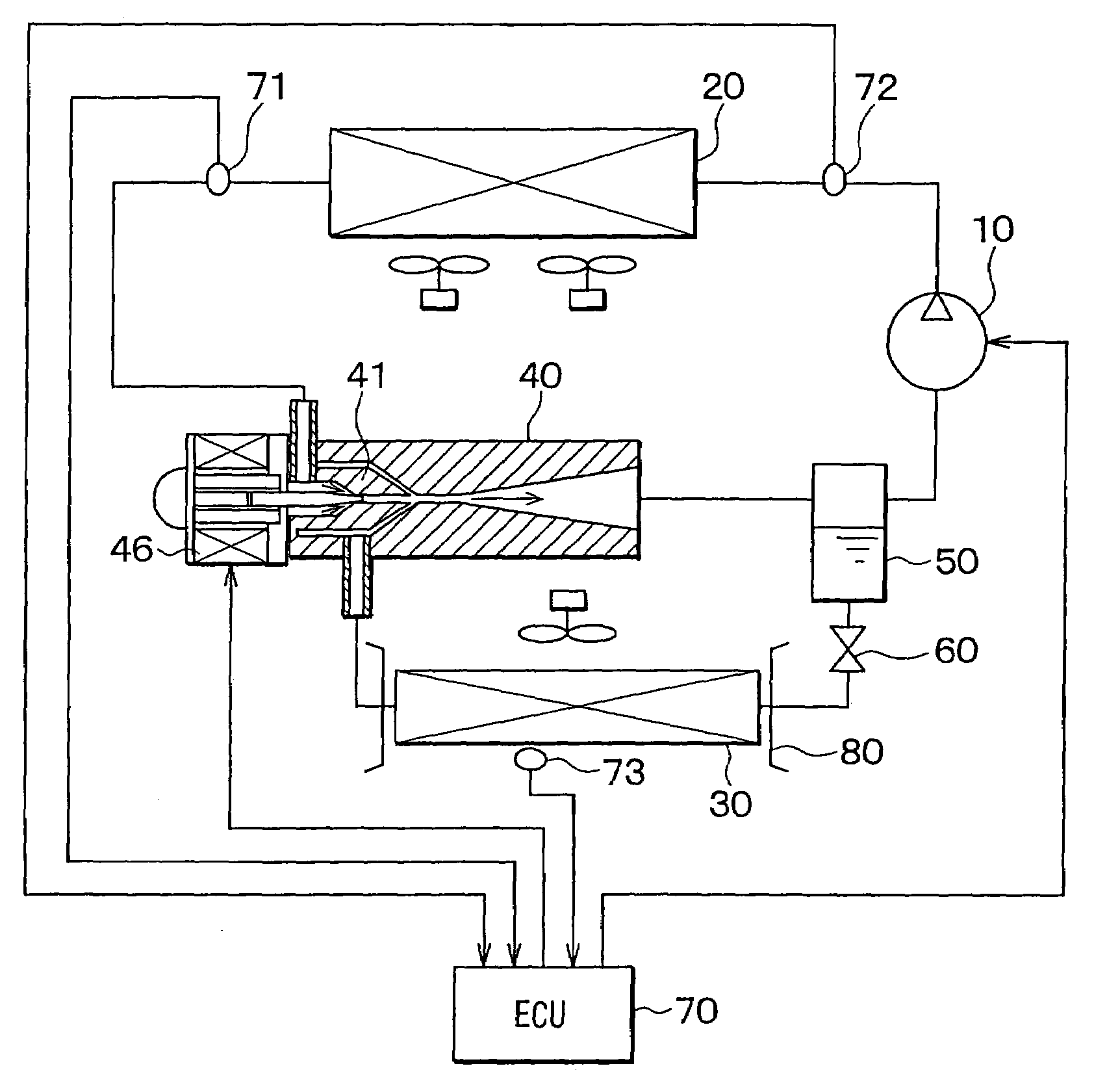 Vehicle air conditioner with vapor-compression refrigerant cycle and method of operating the same