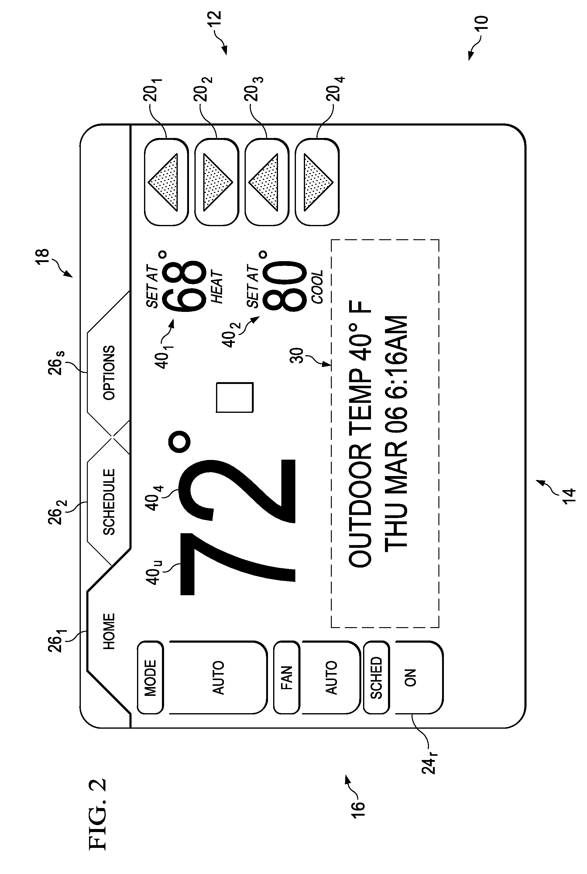 Display apparatus and method having textual system status message display capability for an enviromental control system