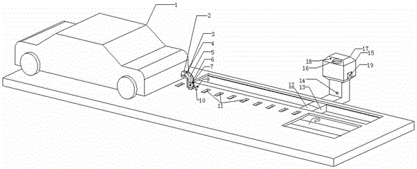 Vehicle tail gas centralized treatment complete equipment and method