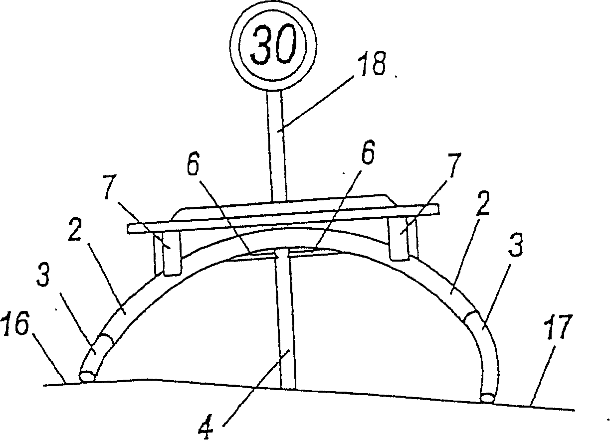 Device for height and gradient compensation and application thereof