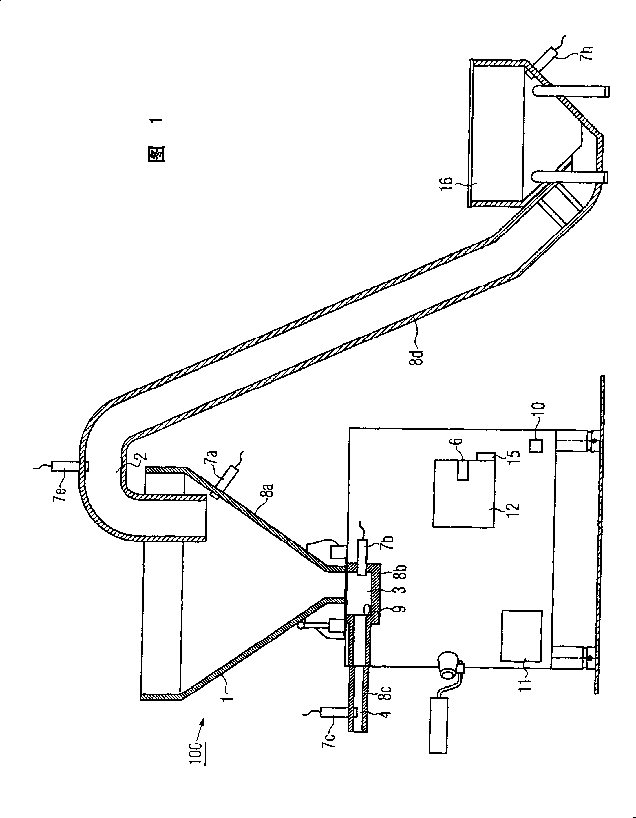 Temperature regulation of the mass flow in a filling machine