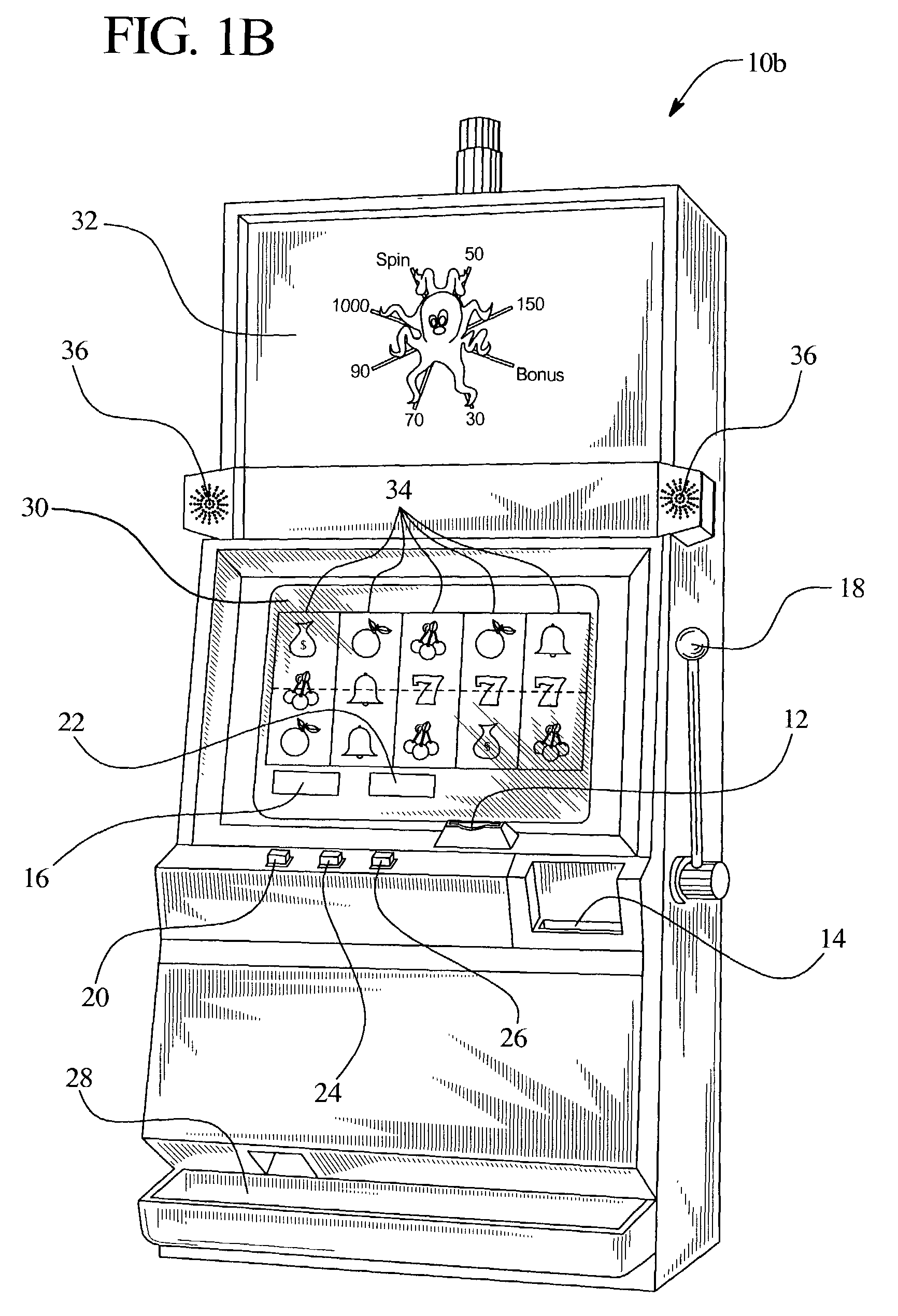 Gaming device having display with multiple radially translating indicators