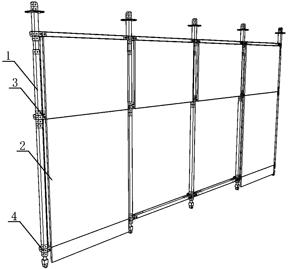 Frame structure formwork, assembled and spliced frame structure formwork and stereo frame structure formwork thereof