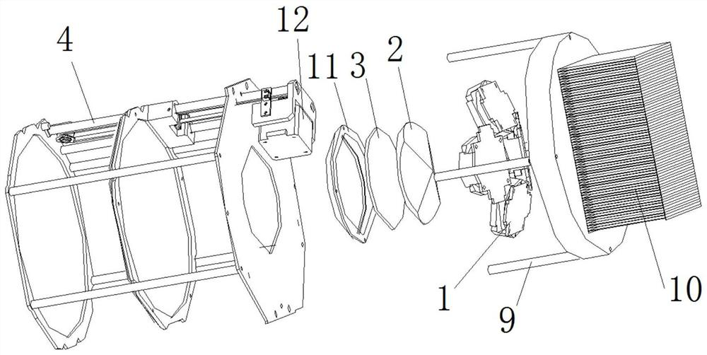 Integrated light source color mixing equipment and focusing dyeing lamp with same