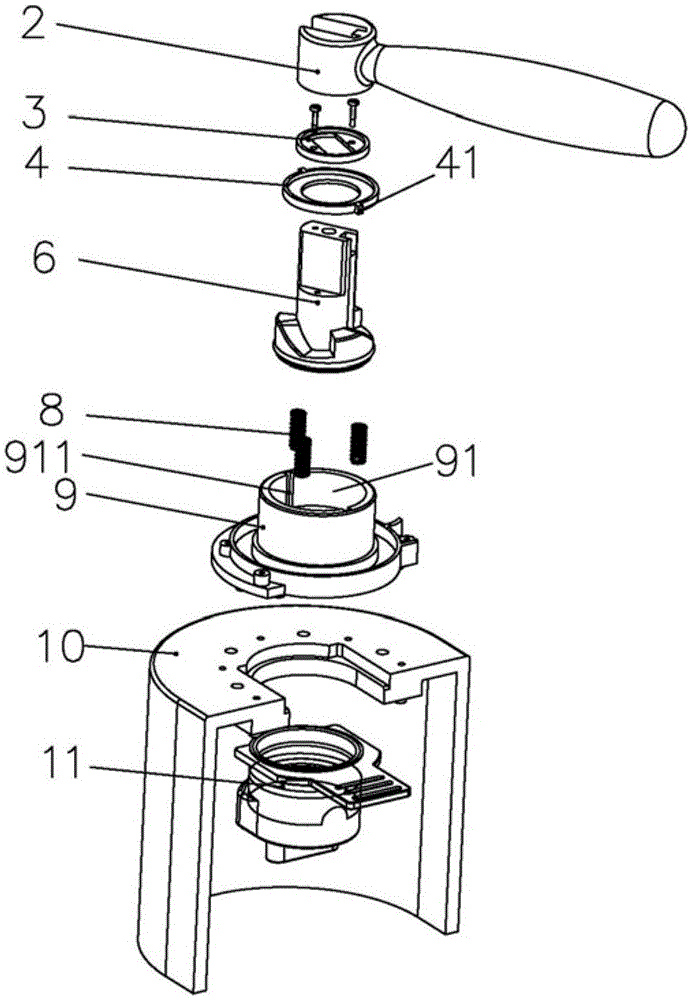 Movable coffee brewing head structure and coffee maker using same