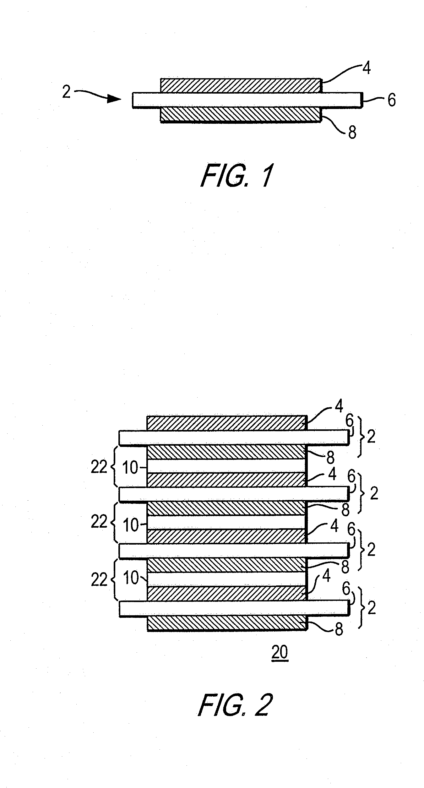 Stacked constructions for electrochemical batteries