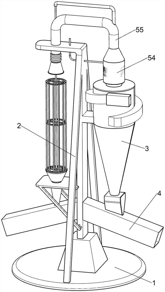 Bag type dust removal device for flue gas treatment