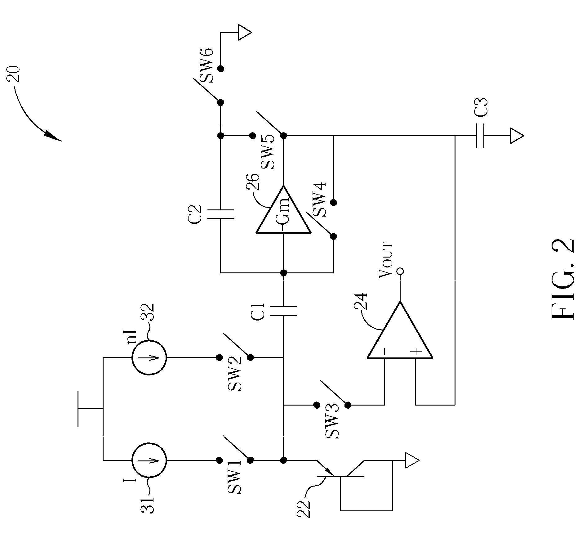 Temperature sensing circuit using CMOS switch-capacitor