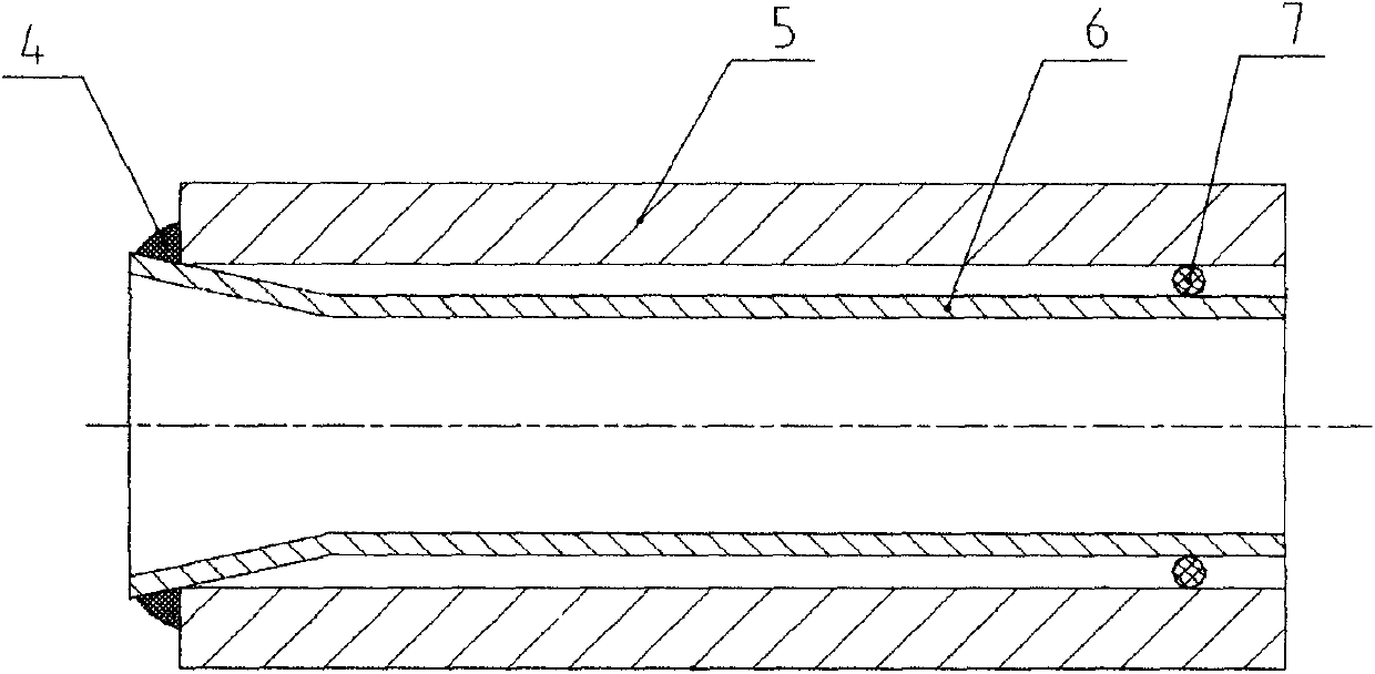 Method for manufacturing thermometal metallurgy composite tube in pressure welding composite mode