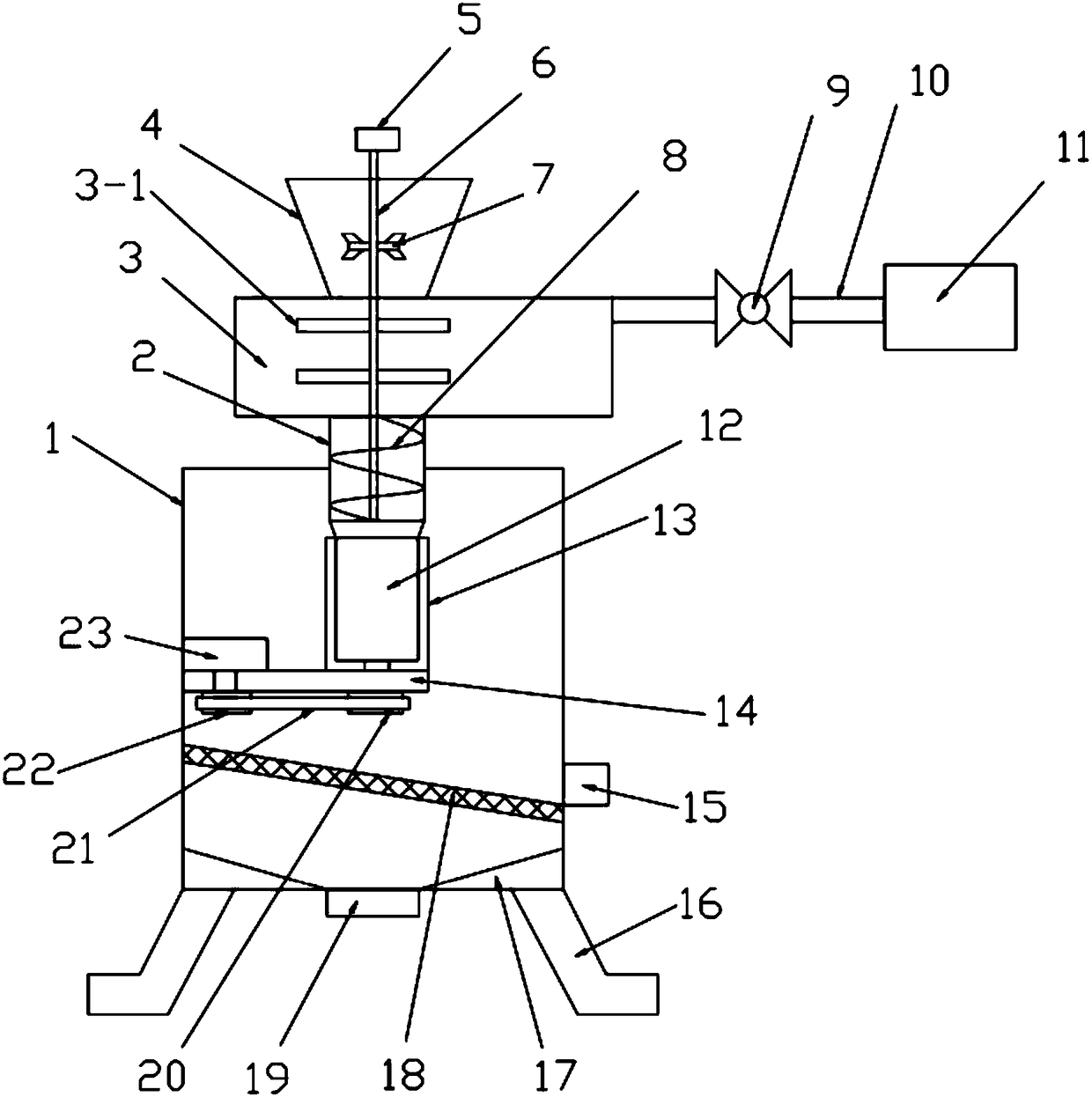 High-efficiency feed granule processing and production device