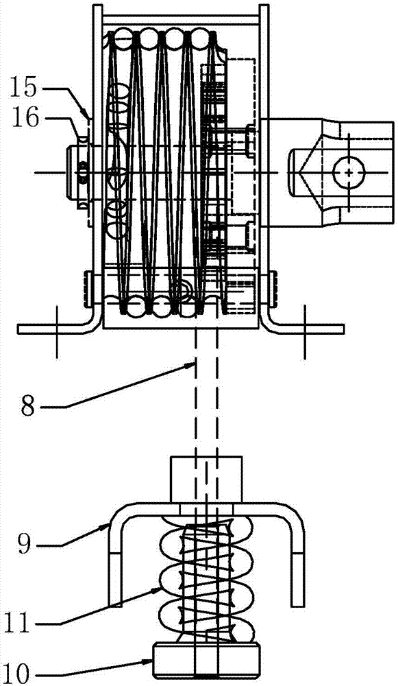 Spare wheel up-down regulator assembly with steel wire rope