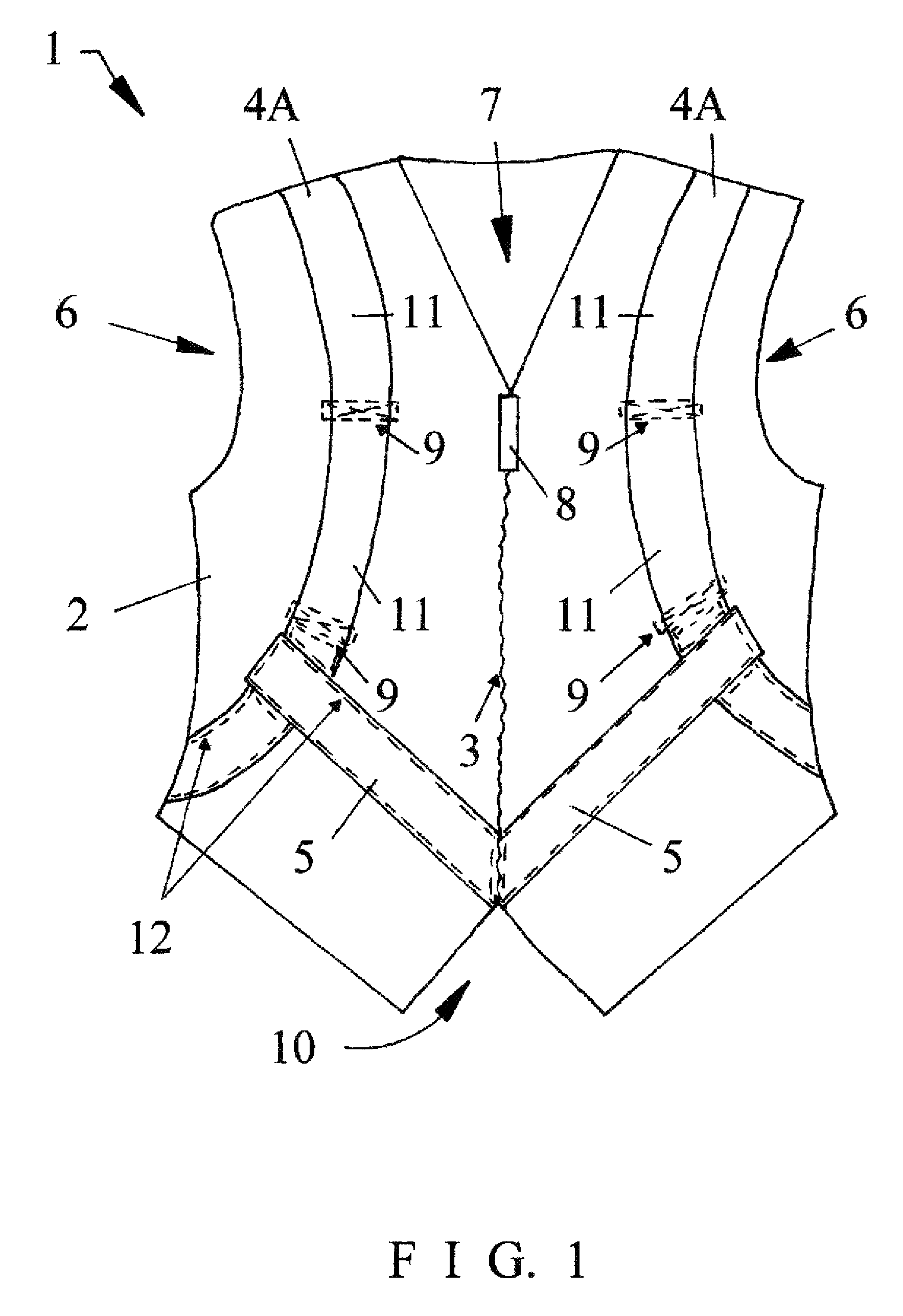 Manual transfer vest
