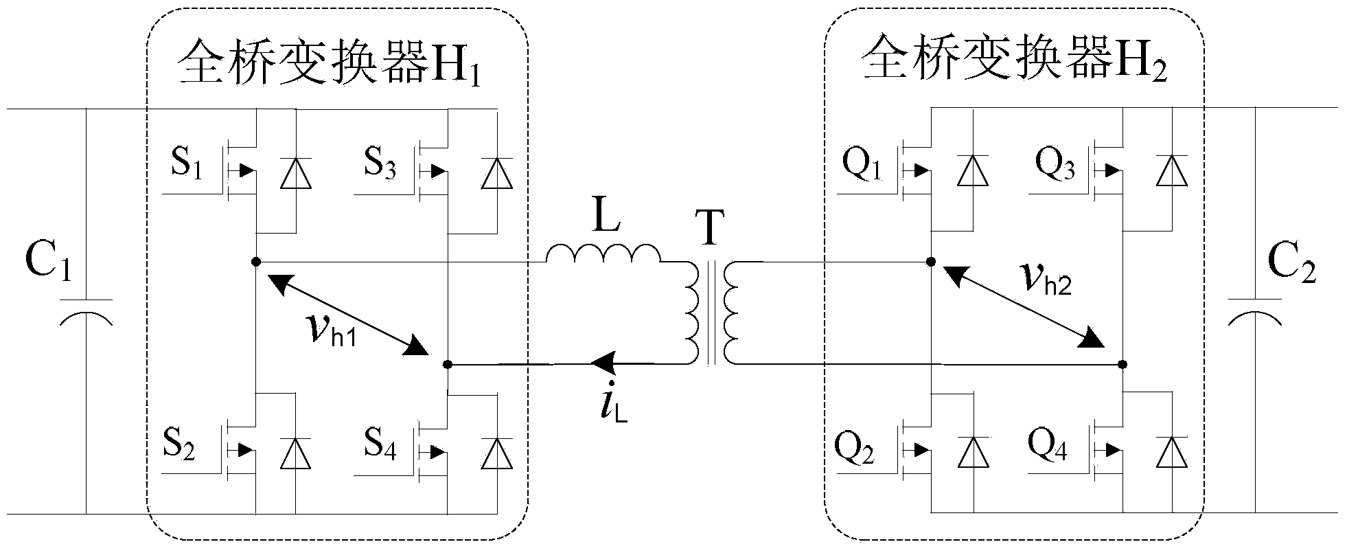 Mixed phase-shifting control method used for dually-active full-bridge direct current converter