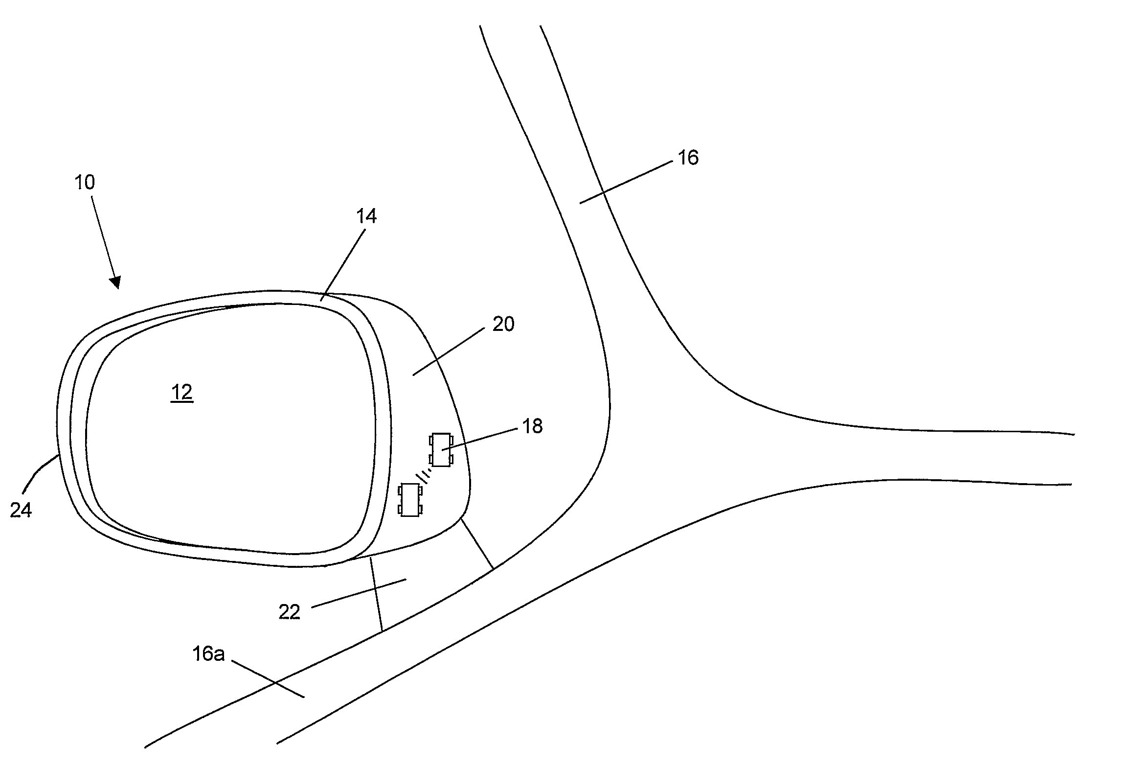 Vehicle exterior mirror assembly with blind spot indicator
