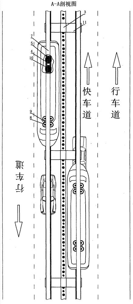 Monorail suspension type dual-power electric bus