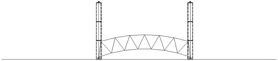 Installation method of computer-controlled external expansion accumulative lifting of super-high arched grid structure