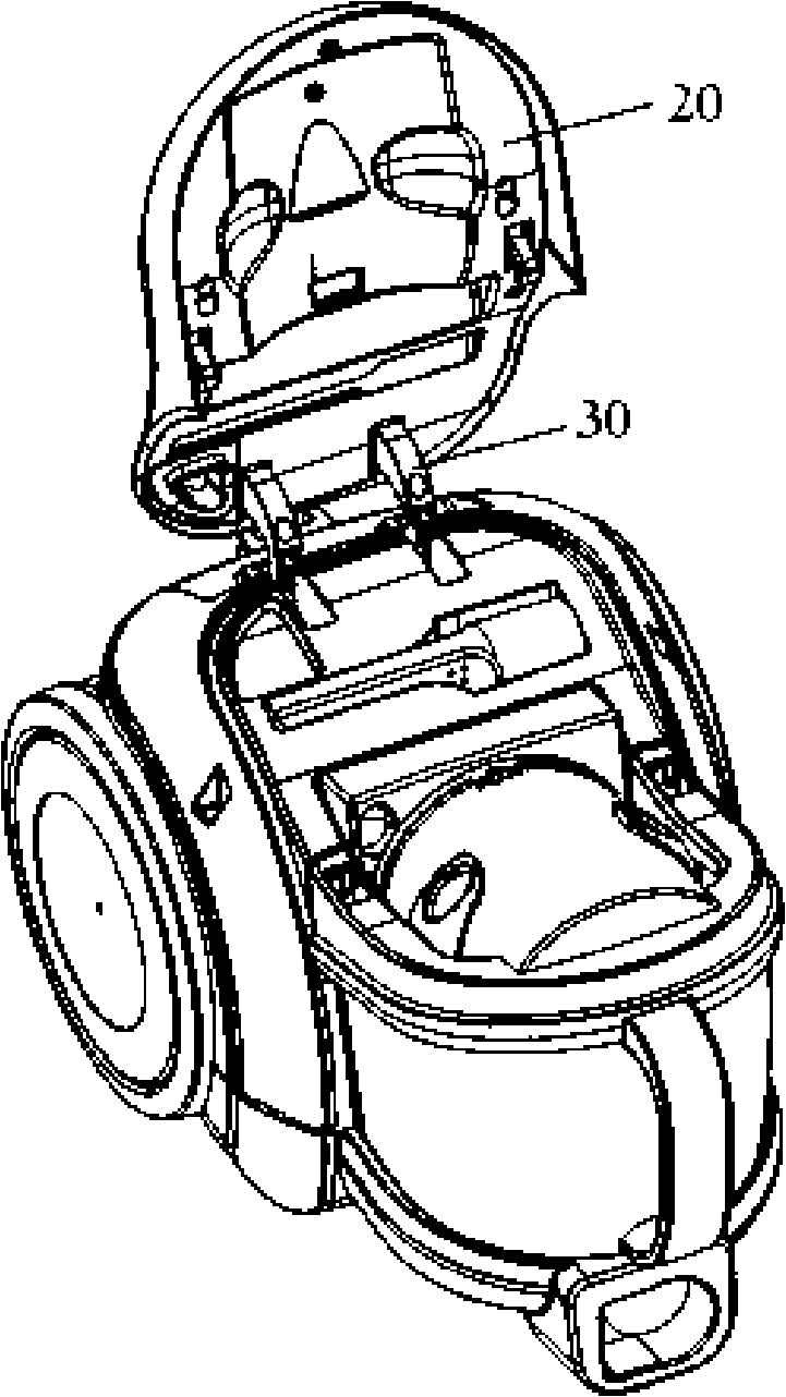 Dust collector upper cover fixed point remaining device