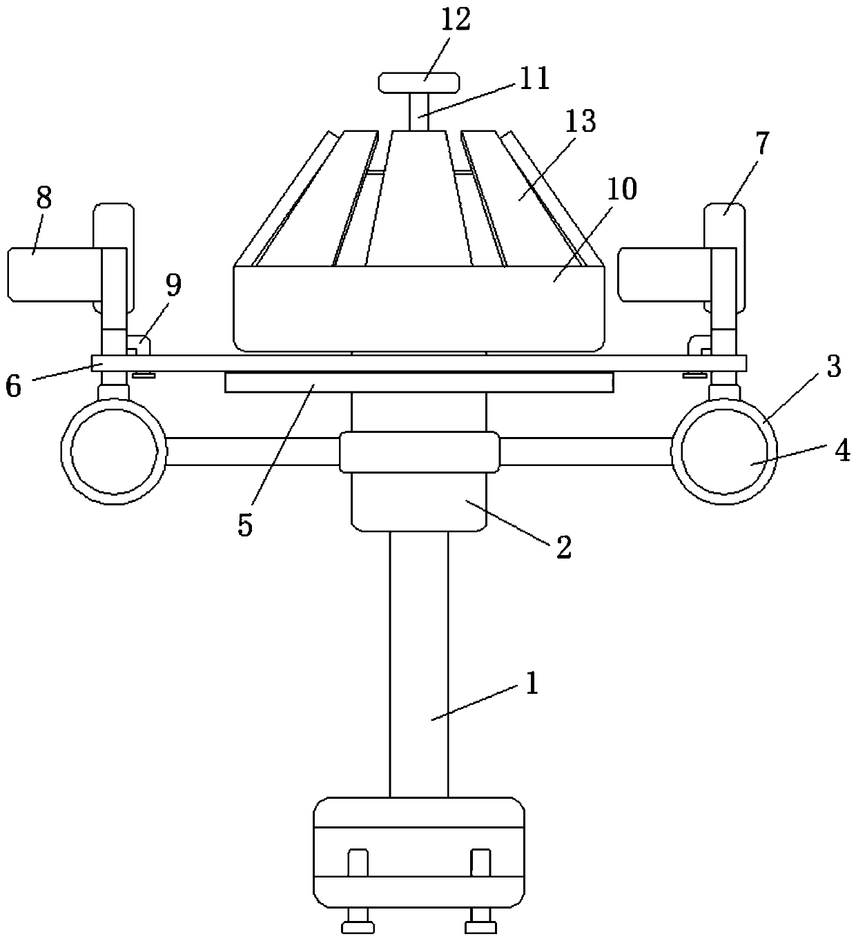 Bird repelling device capable of adjusting light according to wind directions