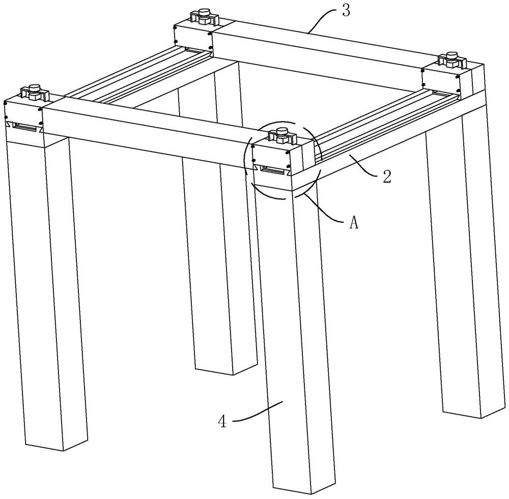 House building cross beam connecting node structure