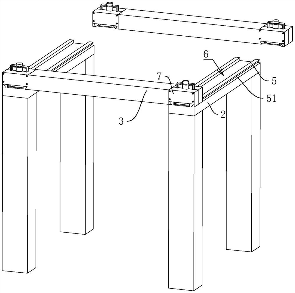 House building cross beam connecting node structure