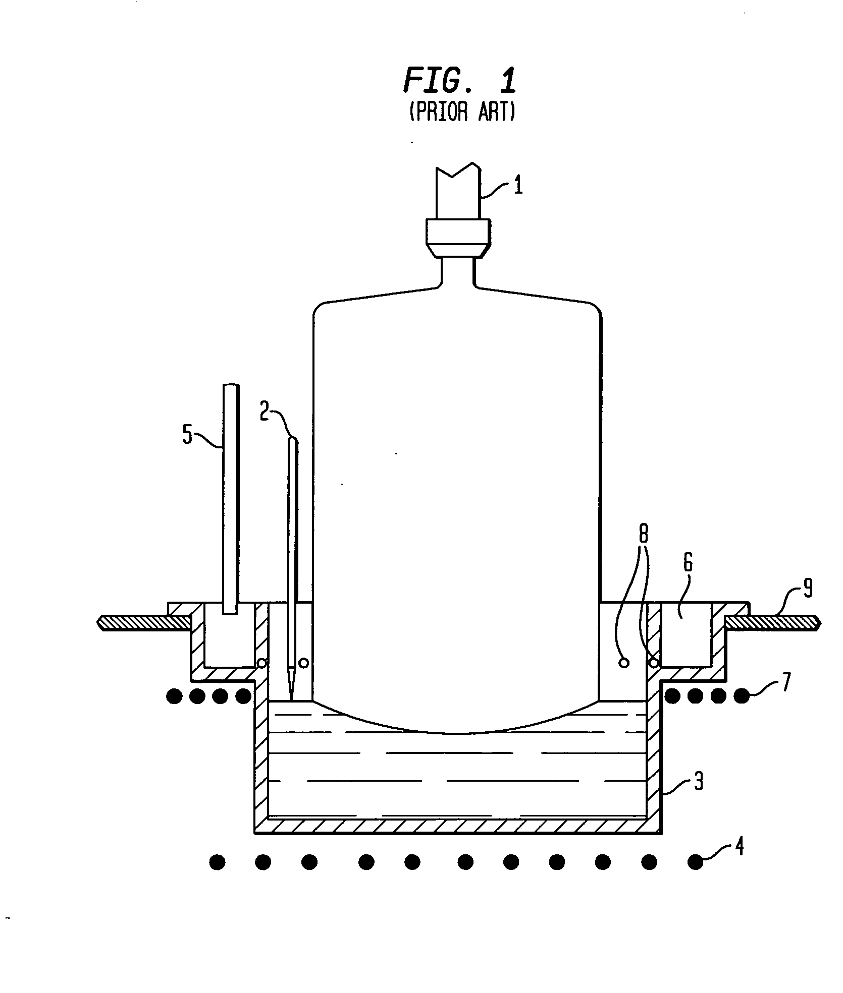 Process control system for controlling a crystal-growing apparatus