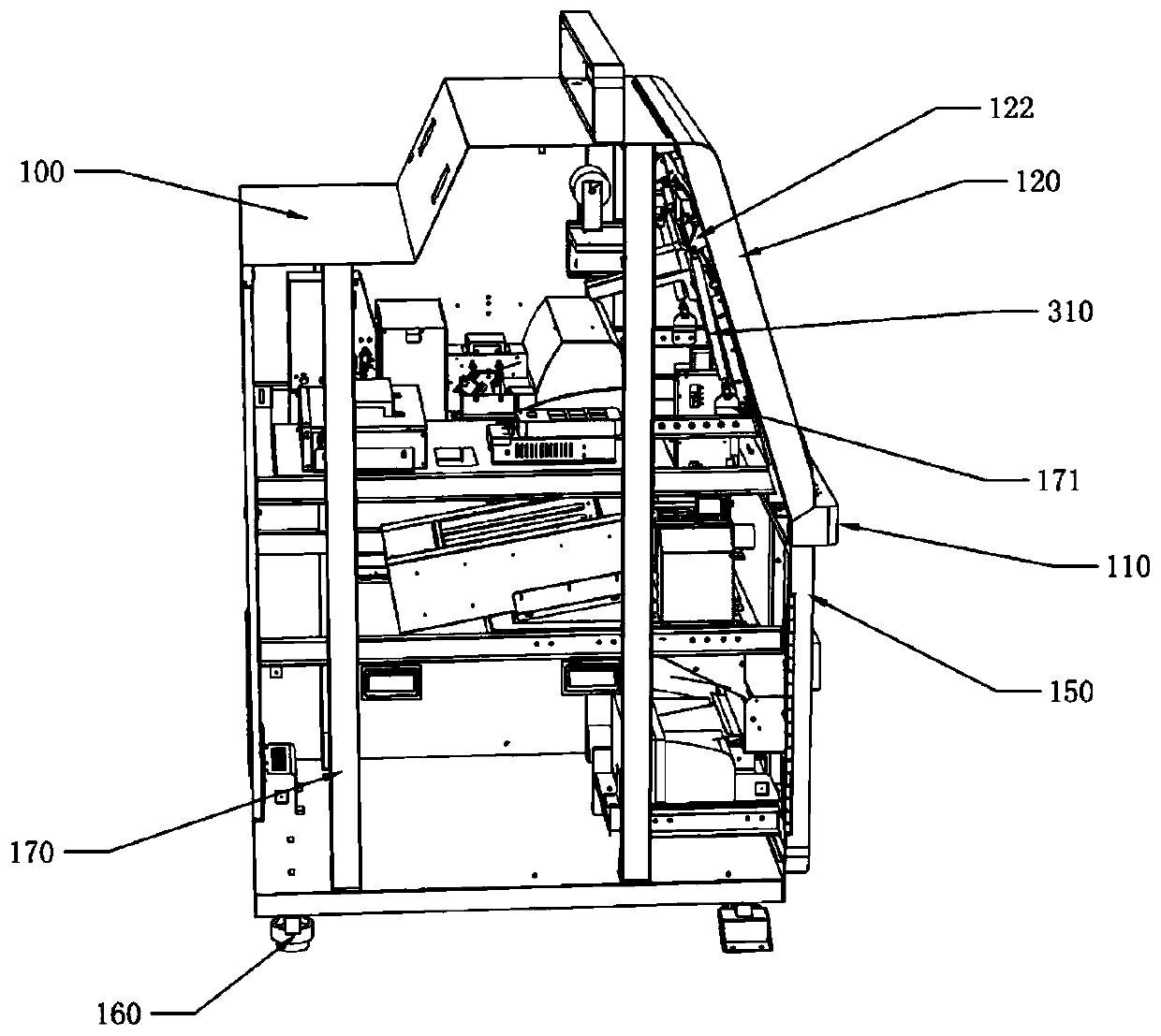 Rotating module and automatic driving license issuing machine with same