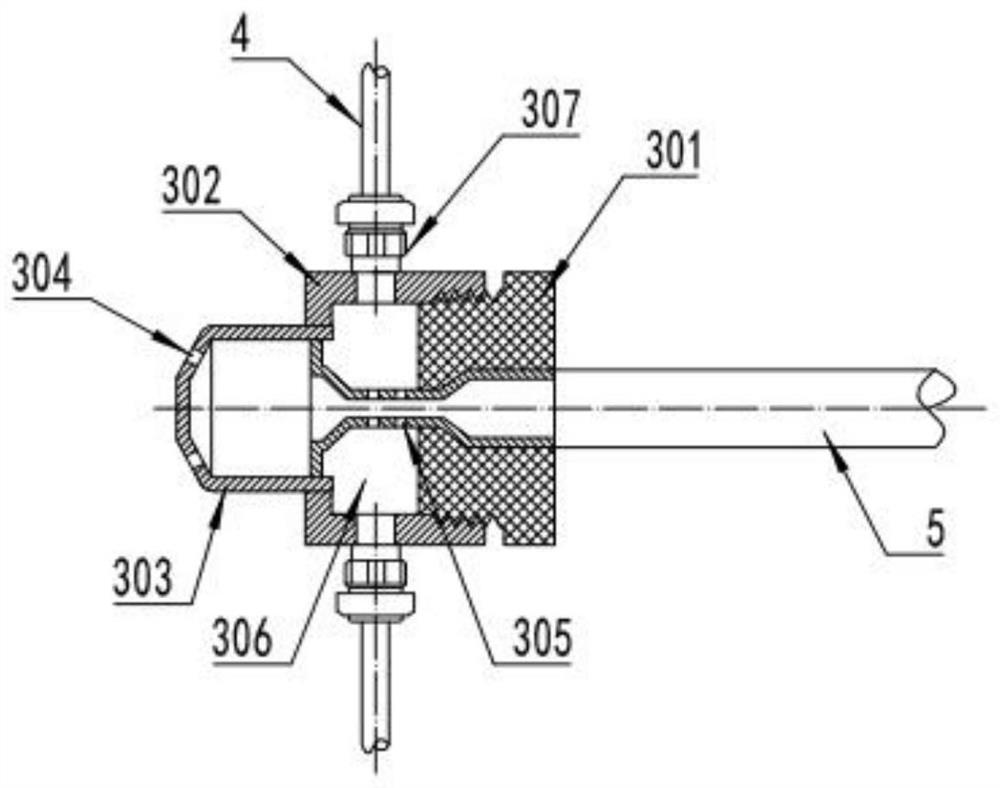 Chemical high-temperature tail gas cooling device