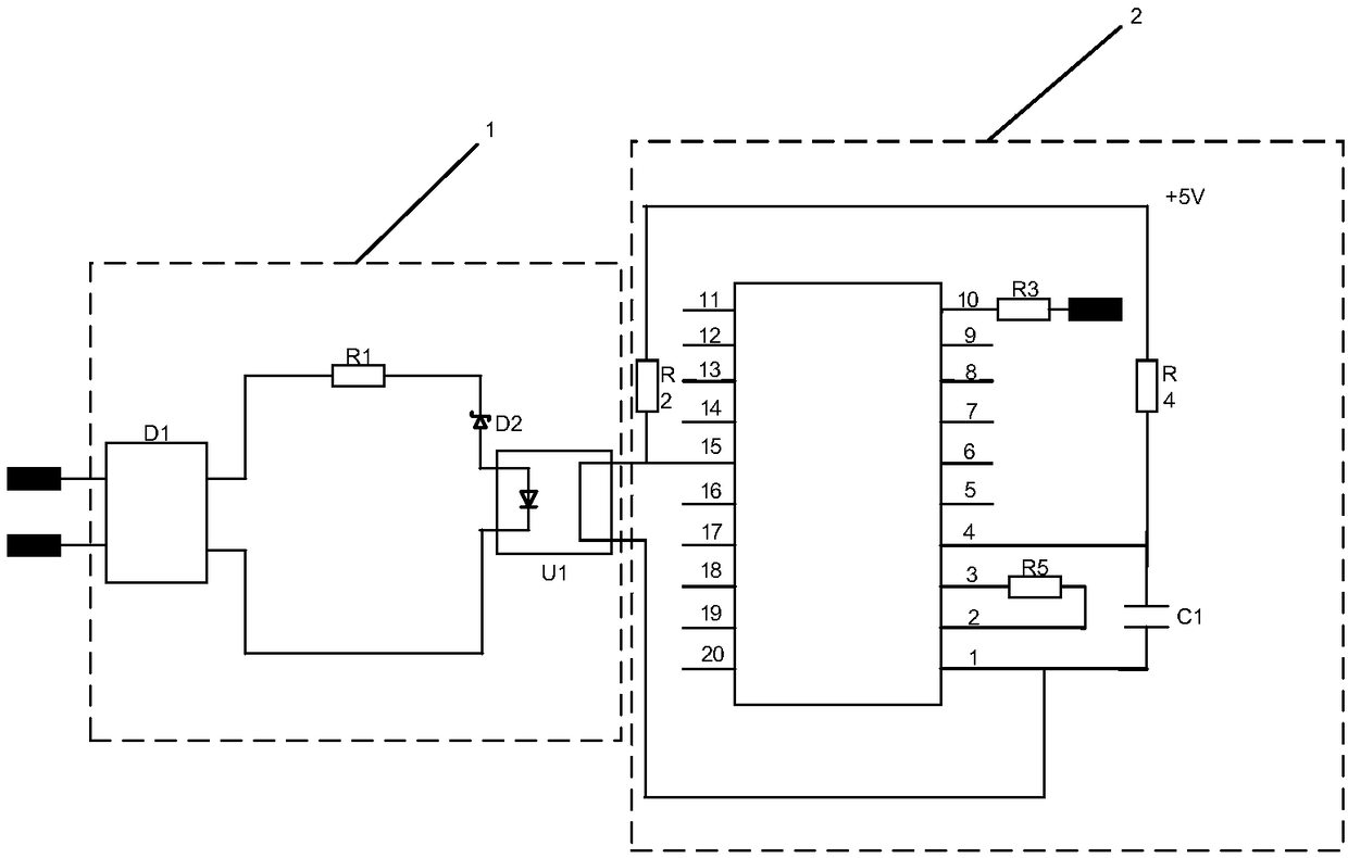 Power grid power failure detection circuit