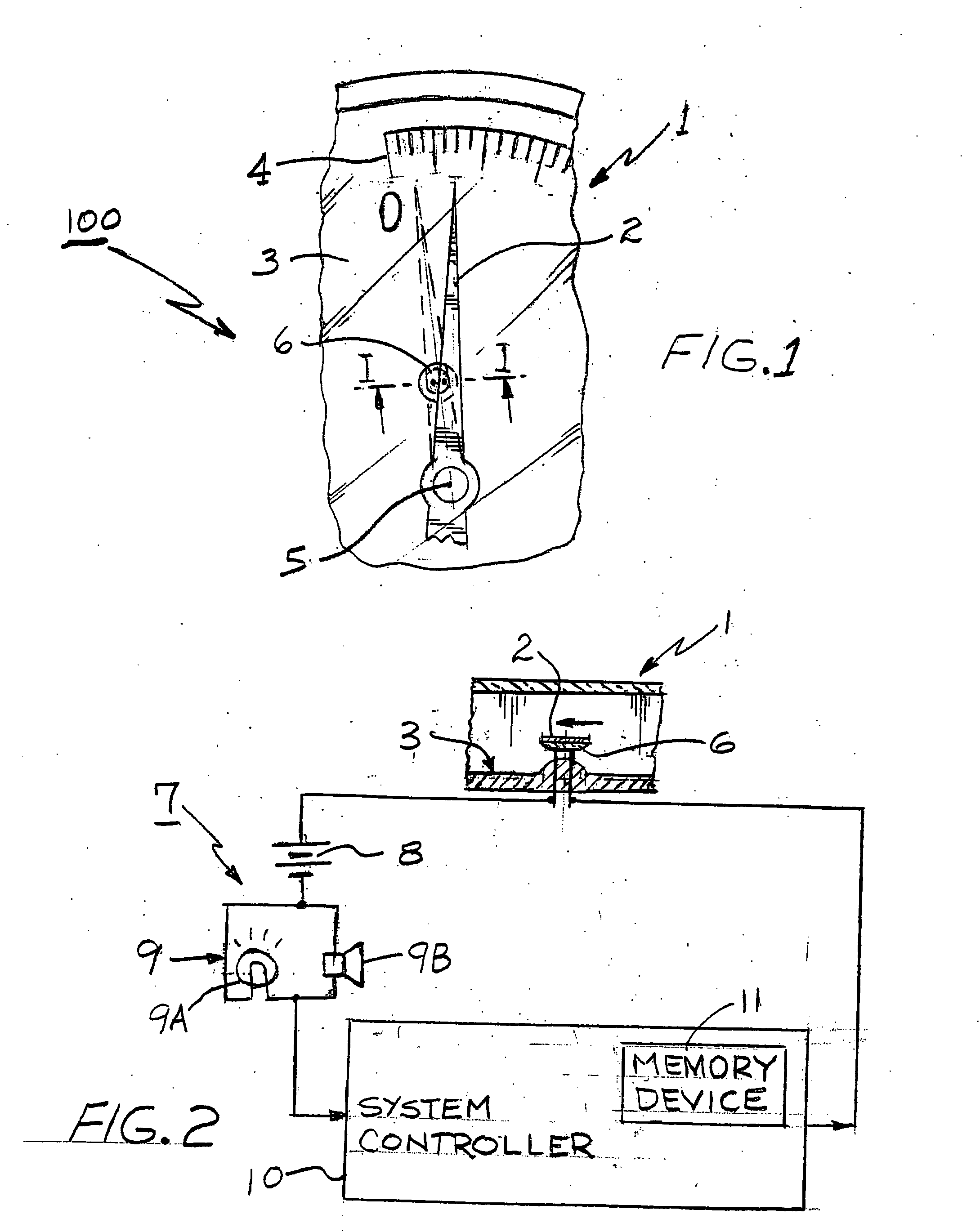 Gas supply pressure alarm device