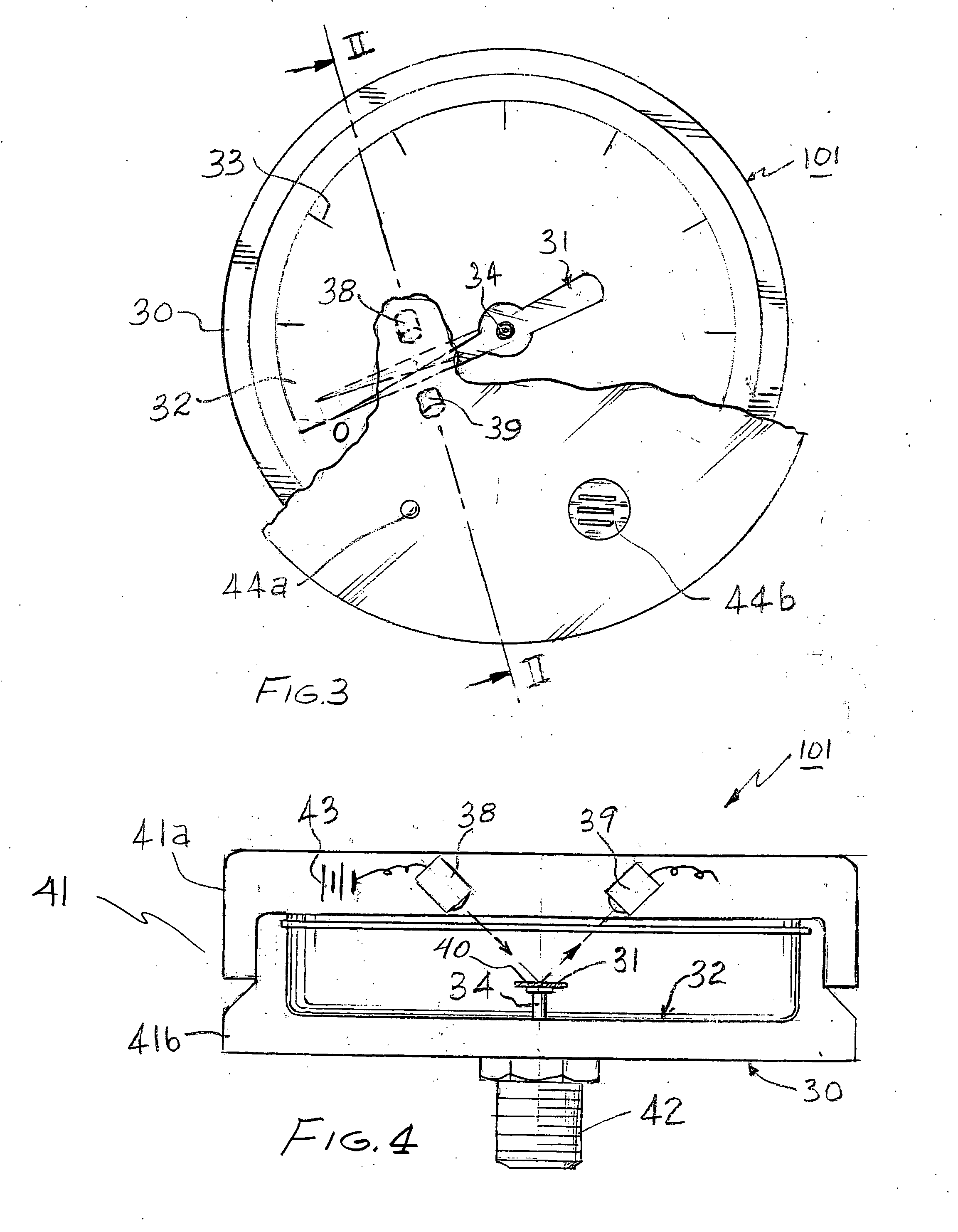 Gas supply pressure alarm device