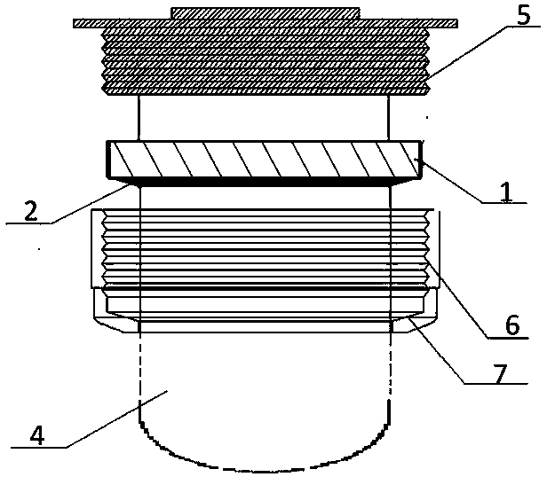 Pressure-bearing type sealing cartridge used on spraying pipe inside electrothermal film