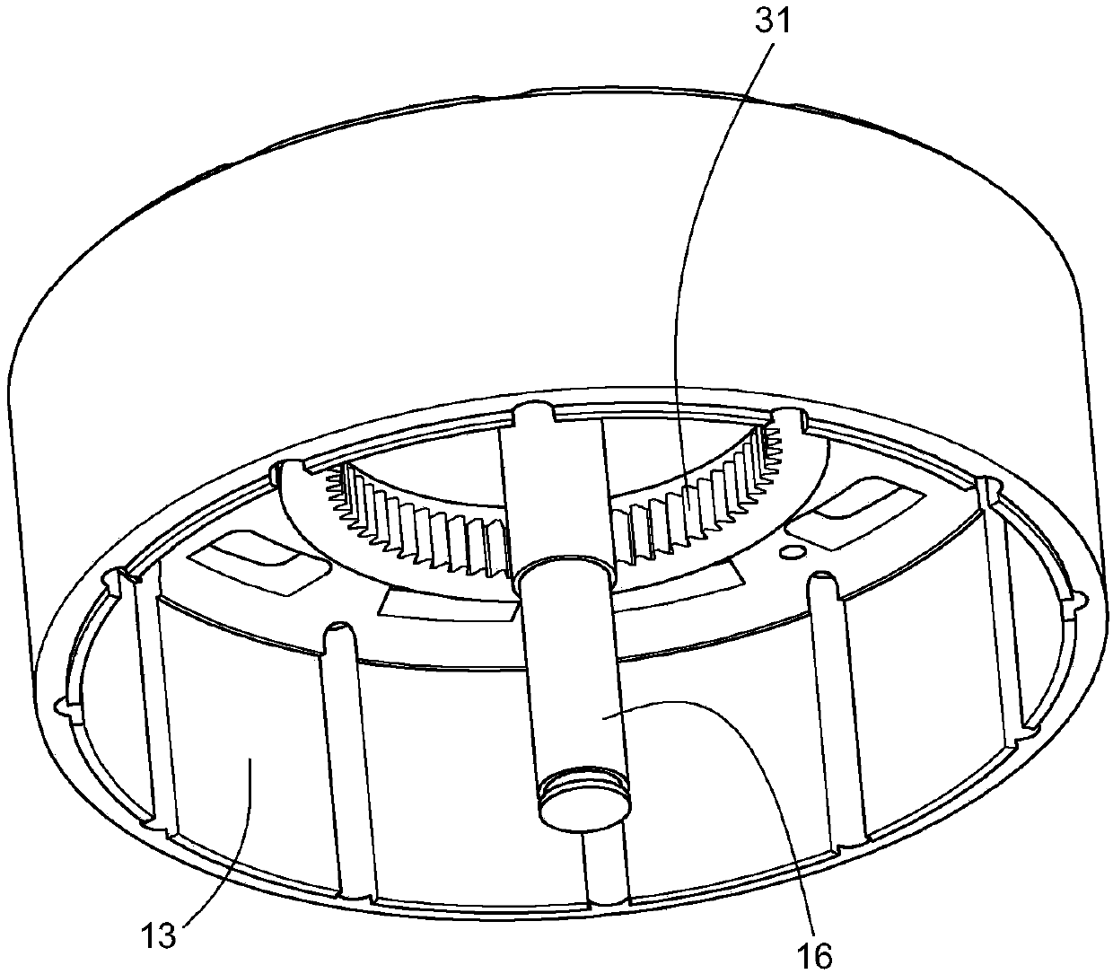 Deceleration device combining with motor