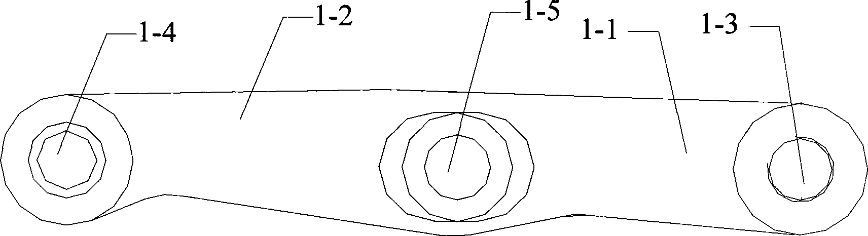 Disc-shaped train brake device and lever used thereby