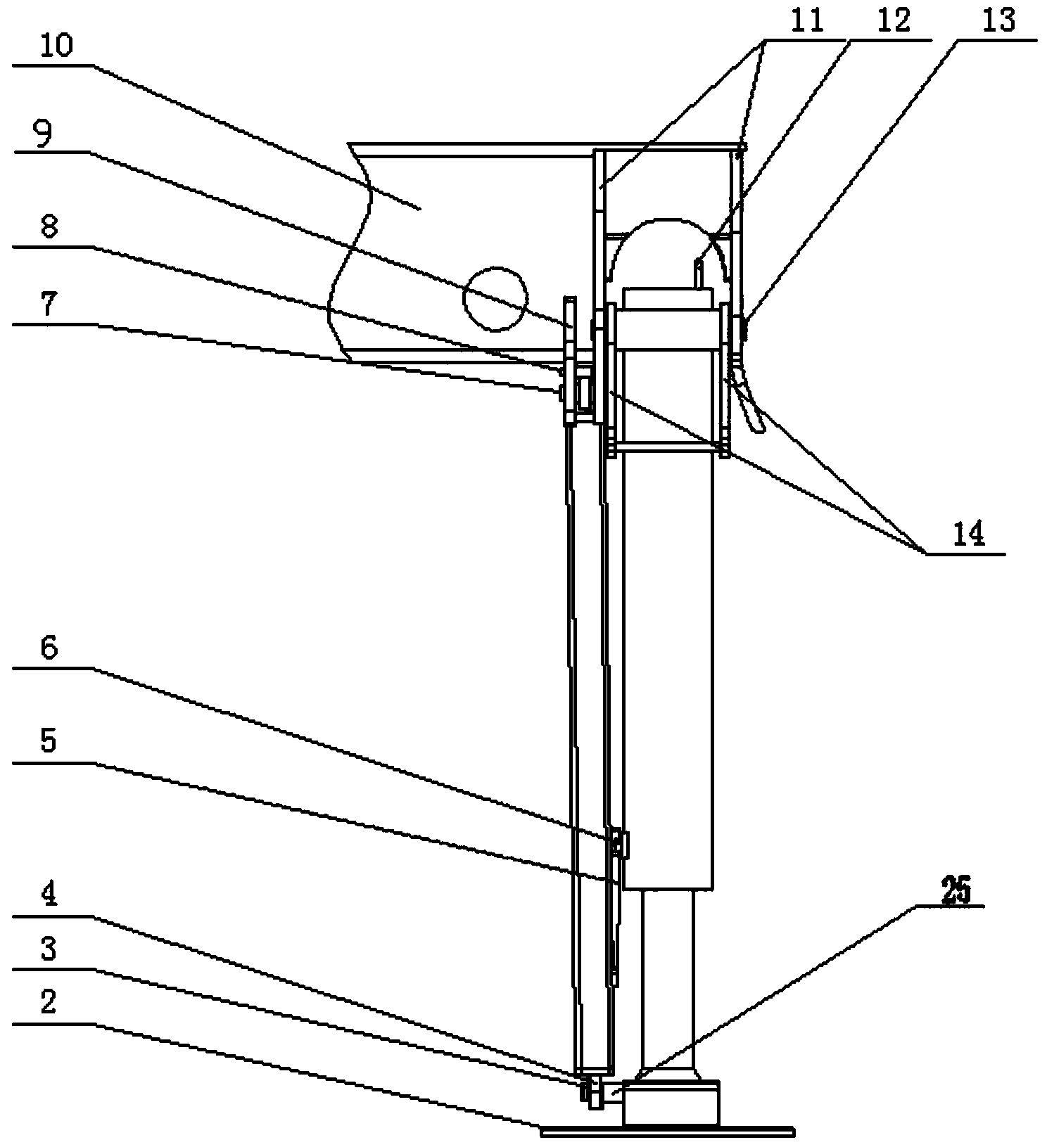 Automatic overturning mechanism