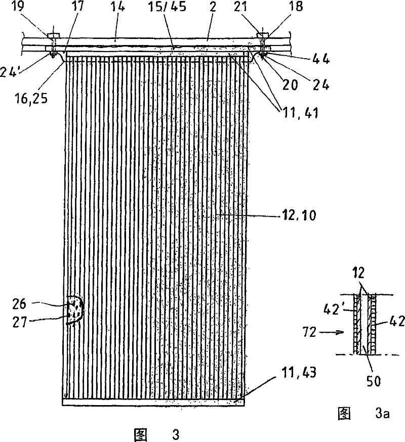 Dust filter for using in operations endangered by gases