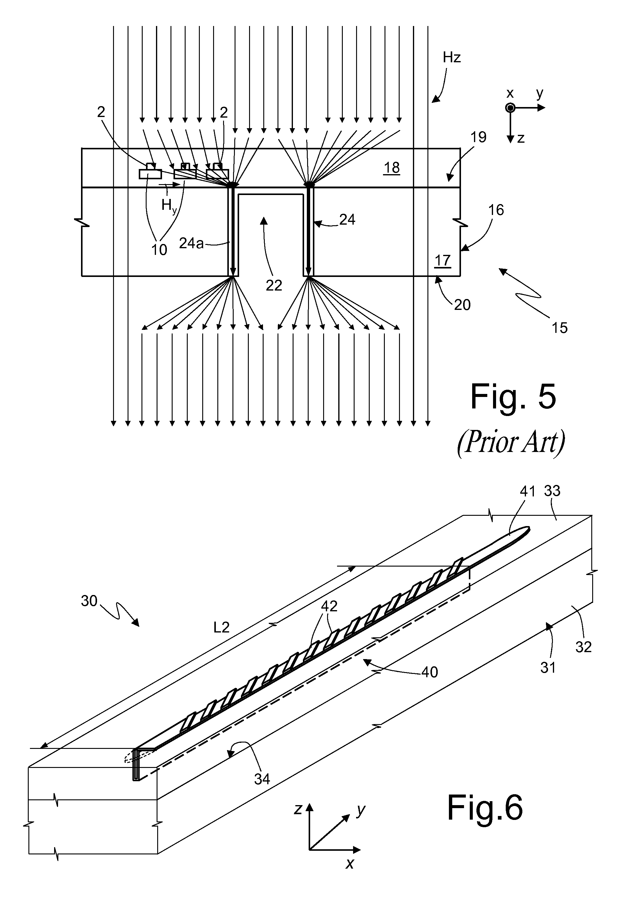 Magnetoresistive sensor integrated in a chip for detecting magnetic fields perpendicular to the chip and manufacturing process thereof