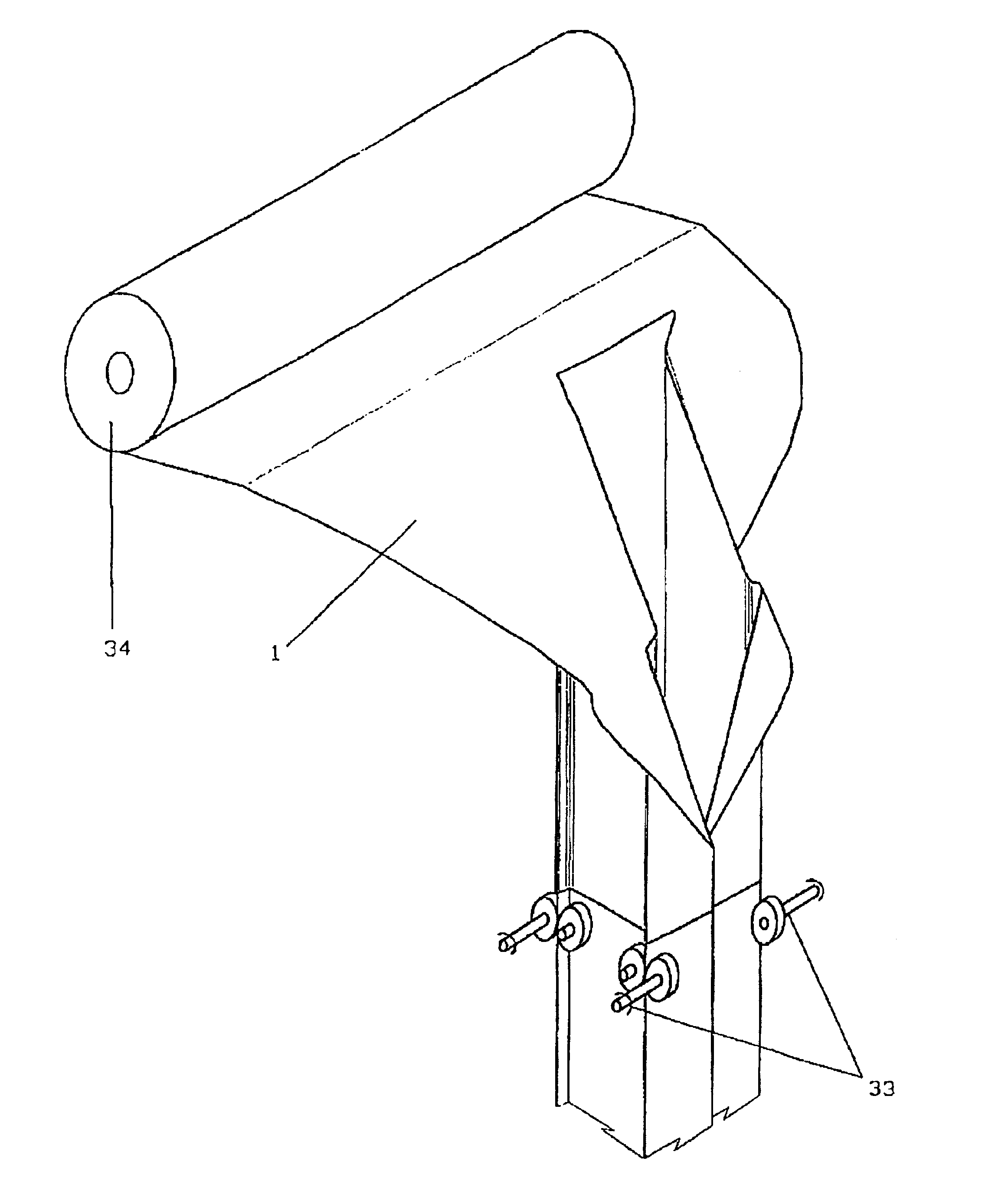 Shaping shoulder and a device for producing longitudinally shaped webs